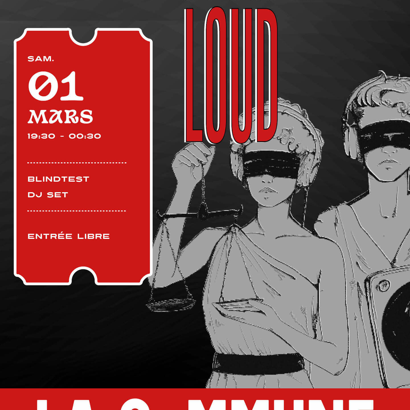 Affiche de la soirée