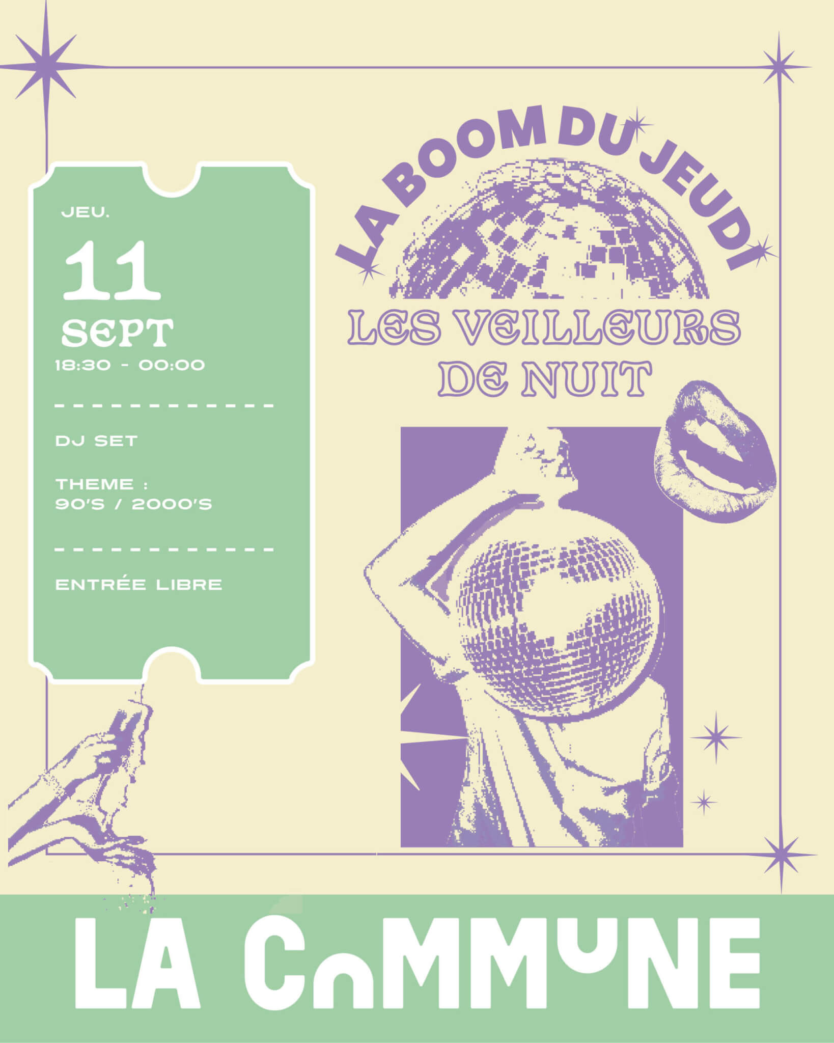 Soirée La Boom du Jeudi à La Commune avec DJ set spécial années 90/2000.