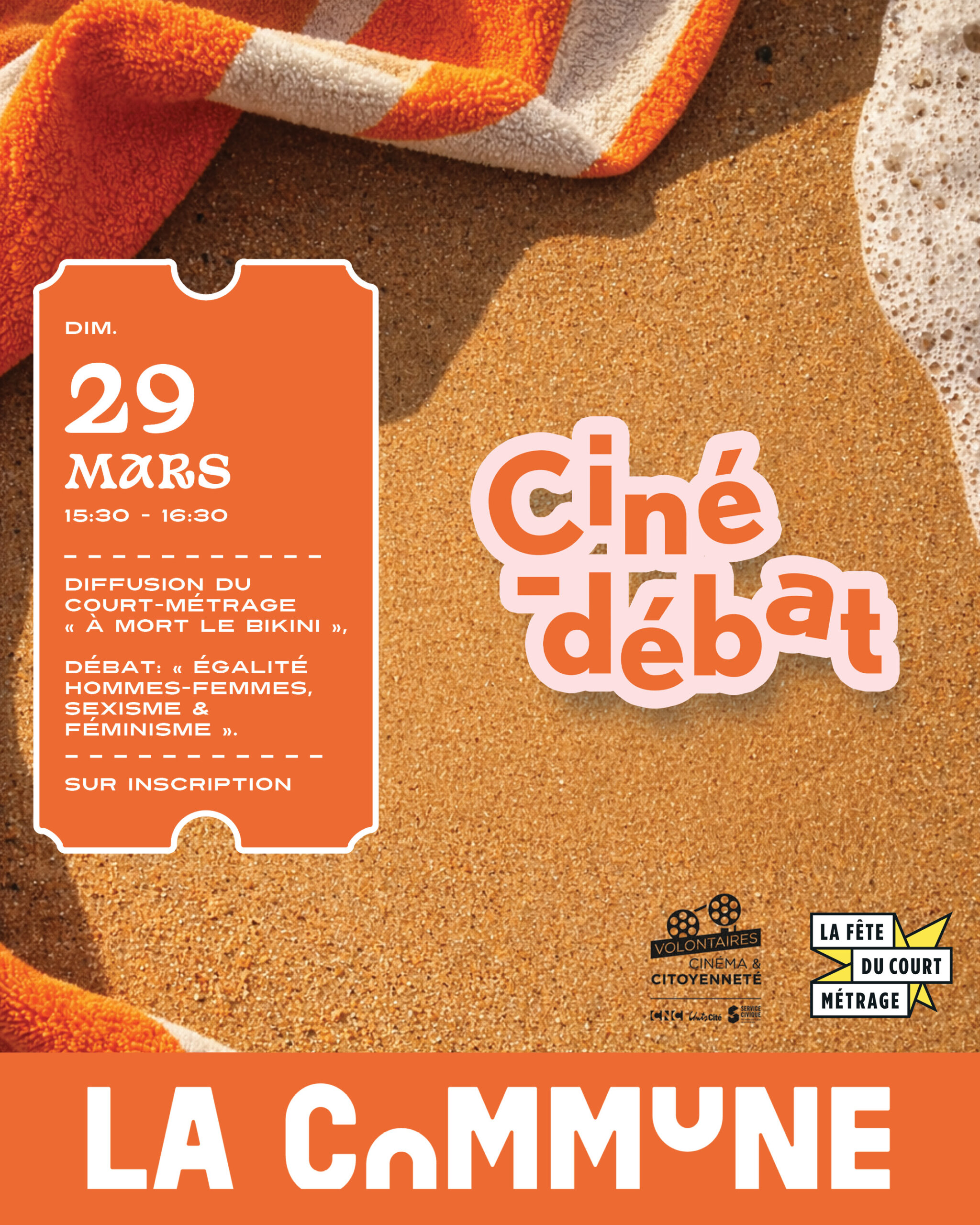 Ciné-débat autour du film « À mort le Bikini » : égalité femme-homme, sexisme, féminisme et regard sur le corps. Projection suivie d’un échange.