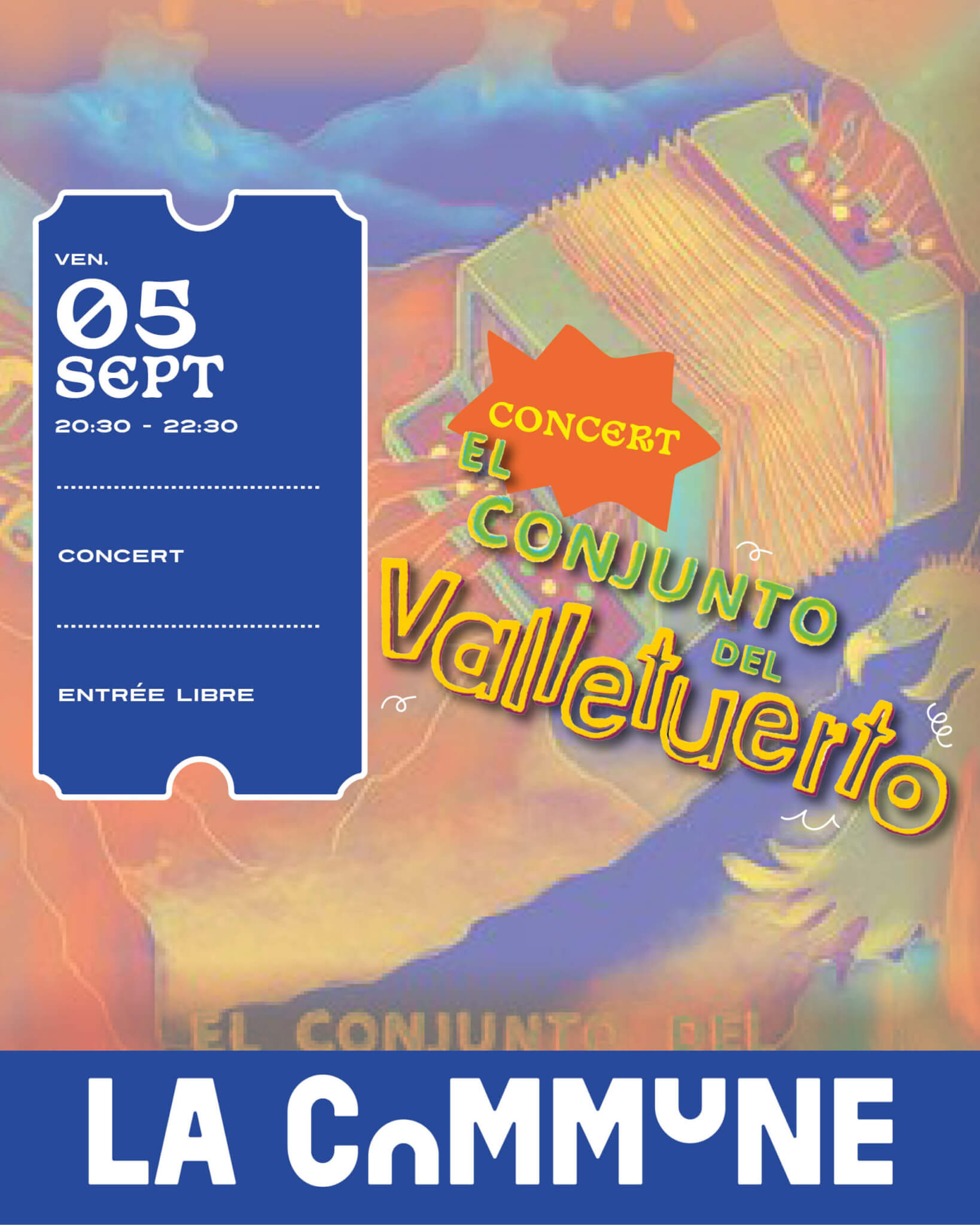 Concert du groupe El Conjunto del Valletuerto à La Commune le 5 septembre.