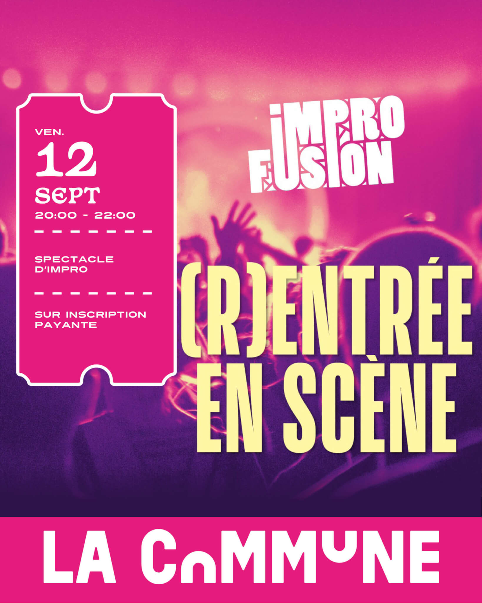 Spectacle d’improvisation théâtrale ImproFusion à La Commune.
