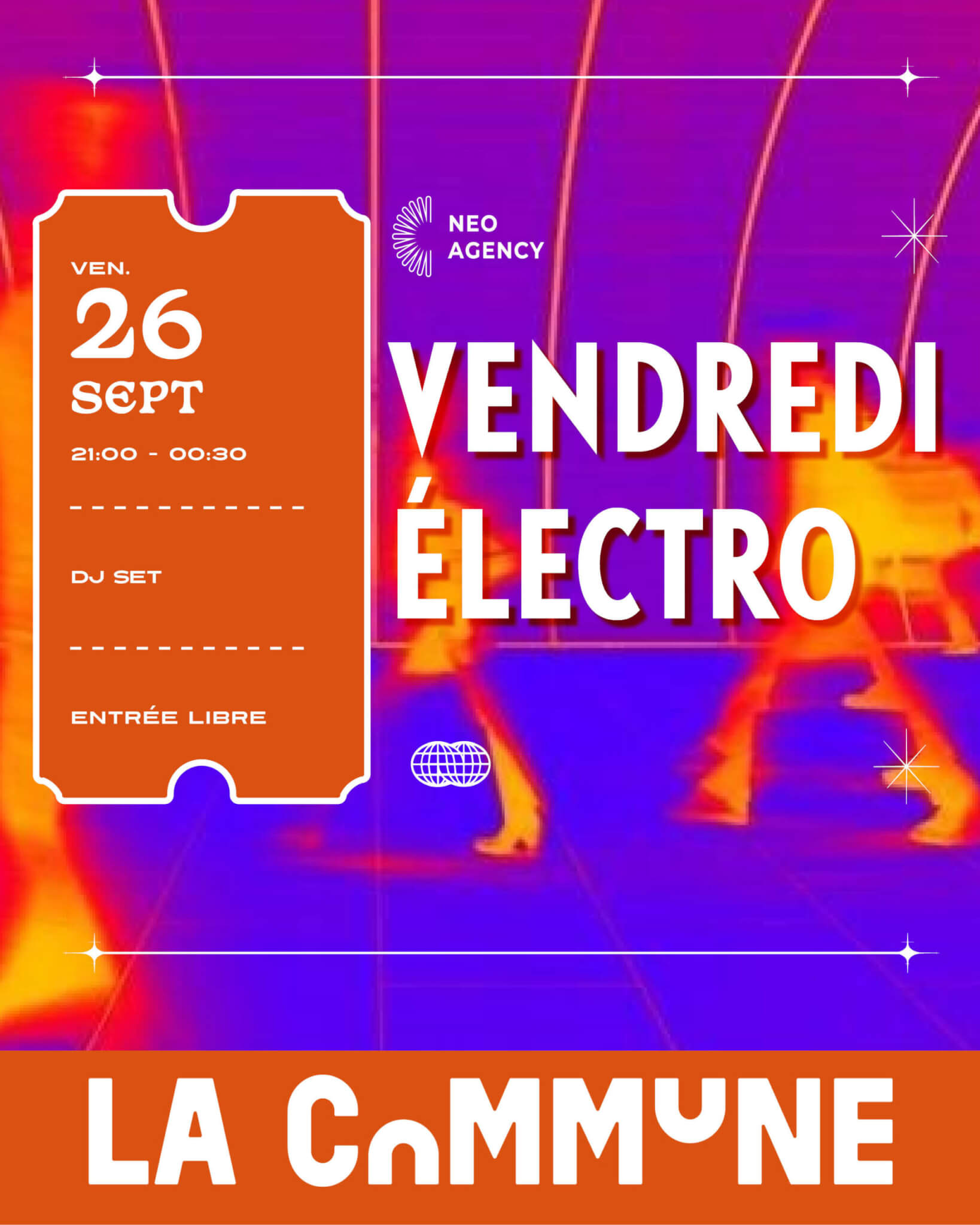 DJ set électro à La Commune Lyon pour une soirée festive et rythmée aux sons techno-électro.