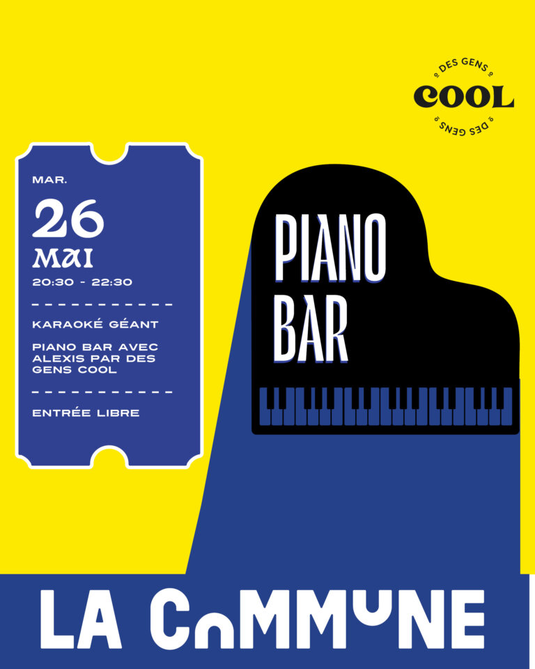 piano bar à la commune le 26 mai