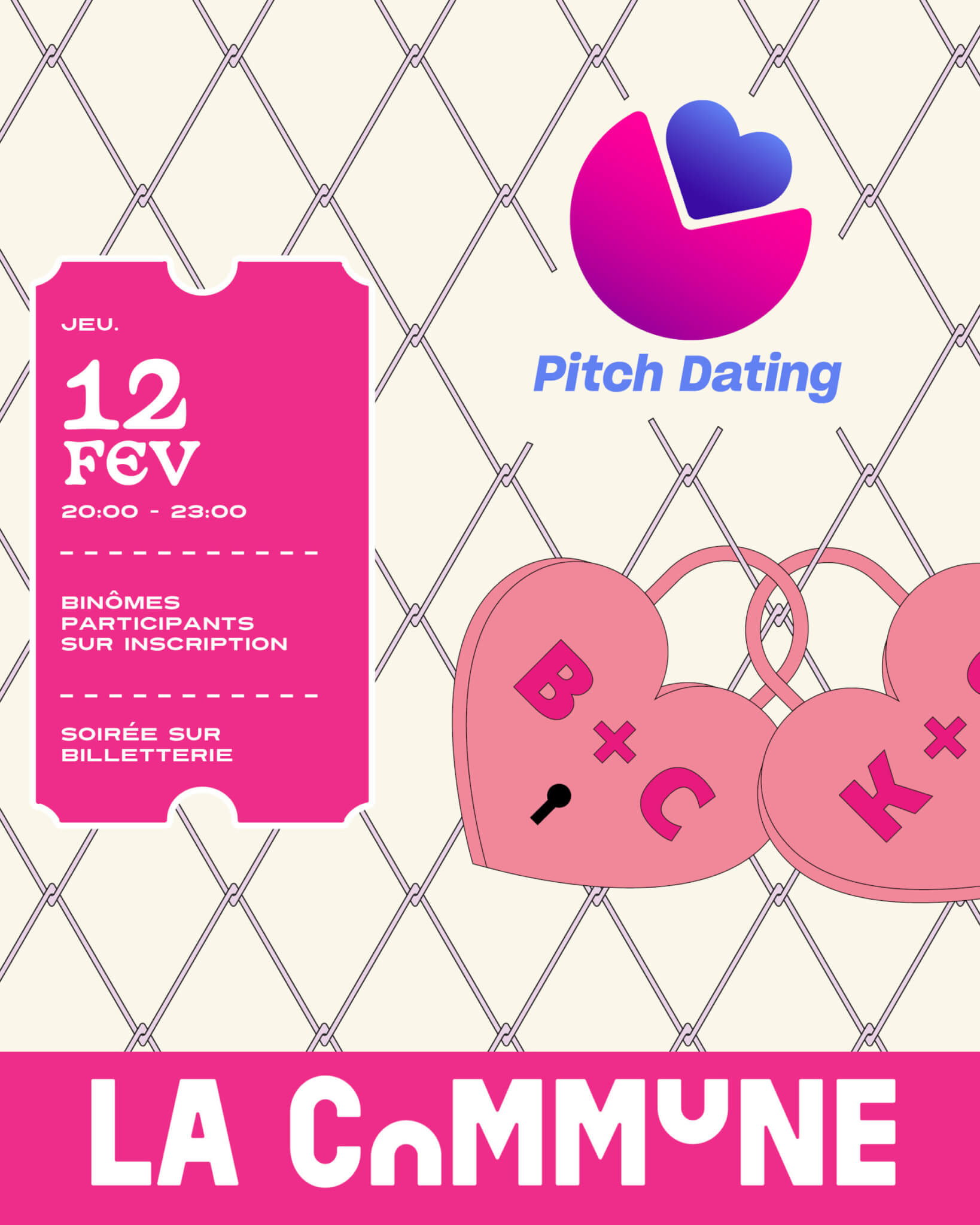 À l’occasion de la Saint-Valentin, le Pitch Dating débarque enfin à Lyon… et ça se passe à la commune