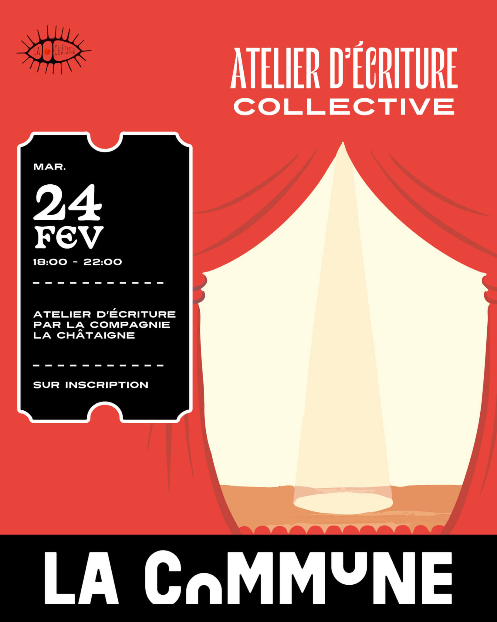 Atelier d’écriture collective avec la compagnie La Châtaigne à Lyon