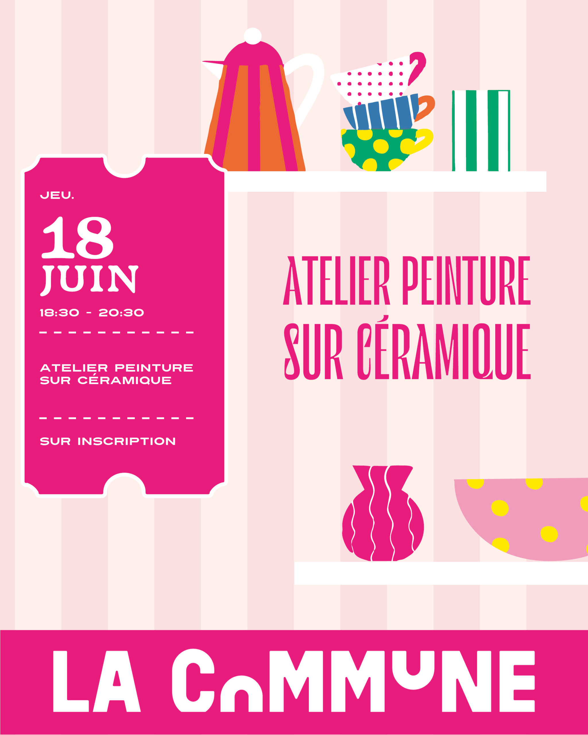 Participez à un atelier de peinture sur céramique pour la Saint-Valentin et créez un souvenir unique à deux. Une expérience créative, conviviale et pleine d’émotion