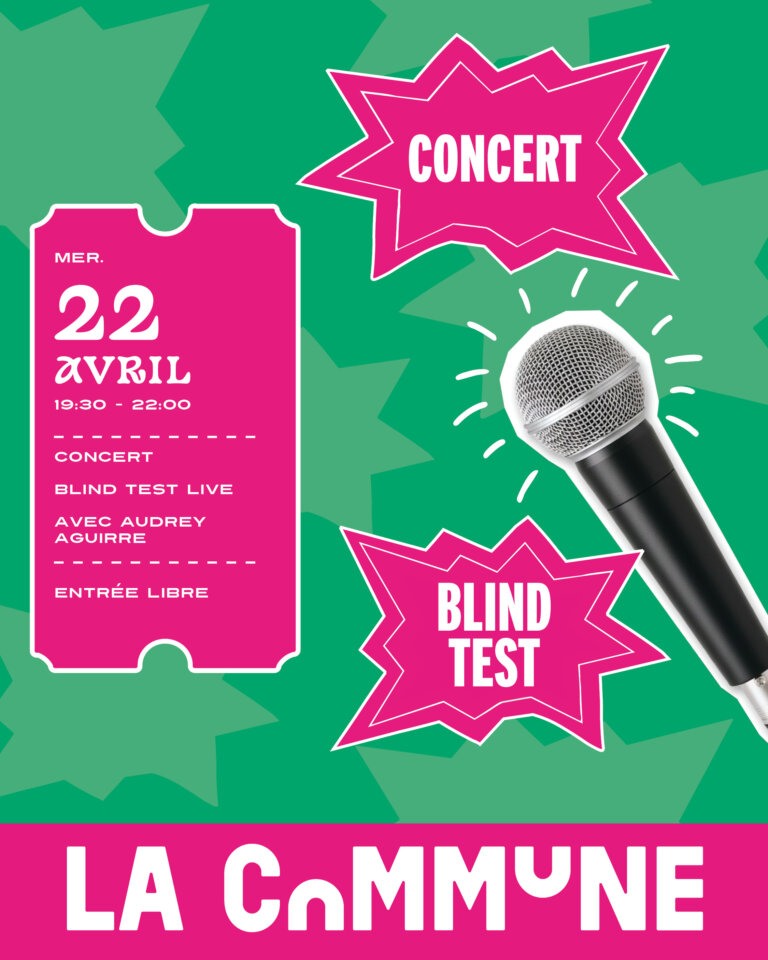 Venez à Lyon pour un concert live d’Audrey Aguirre suivi d’un blind test musical interactif ! Années 80, 90, 2000, Disney, films cultes… Chantez, dansez et gagnez des points en équipe.