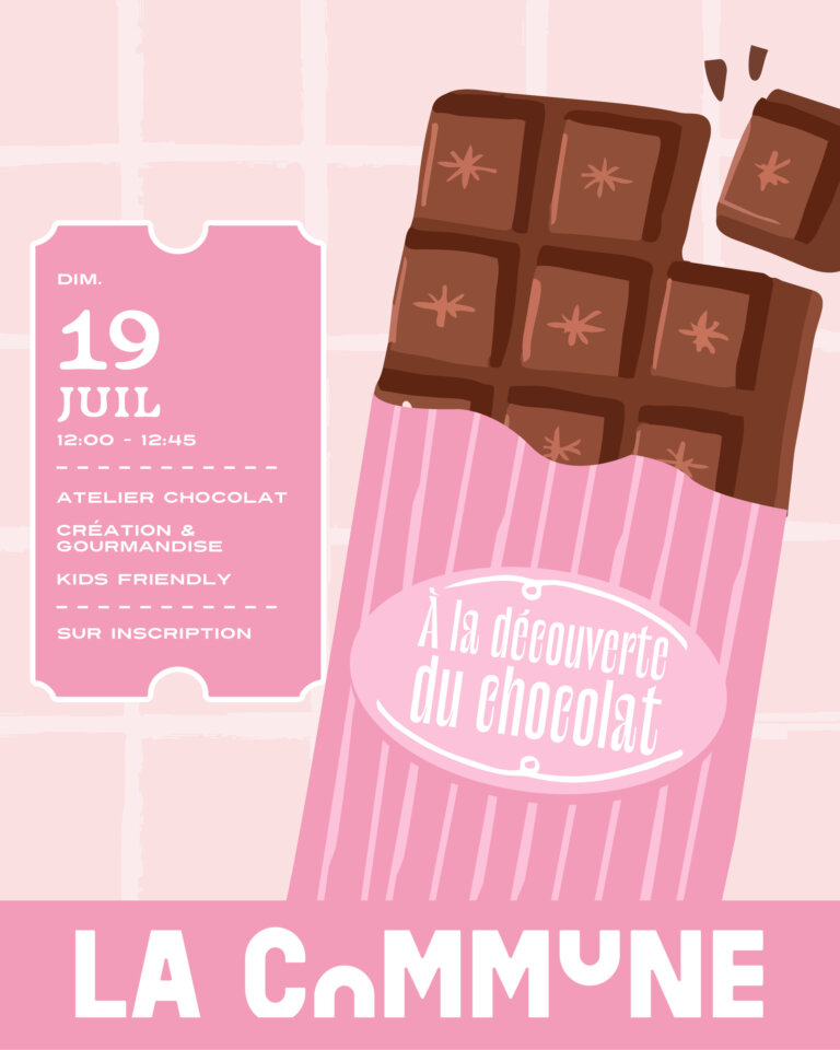 Atelier chocolat pour enfants à Lyon avec Kitchen Street. Activité kids friendly en famille, découverte et dégustation du chocolat. Sur inscription à La Commune.